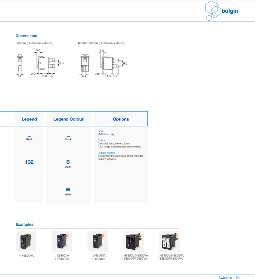 8800系列翘板开关功能 8800系列翘板开关功能