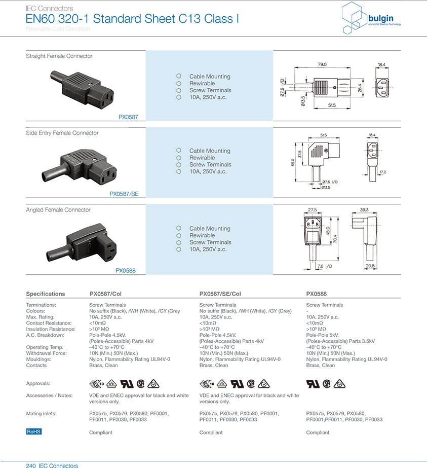 PX0587-SE内螺纹连接器选型 PX0587-SE内螺纹连接器选型