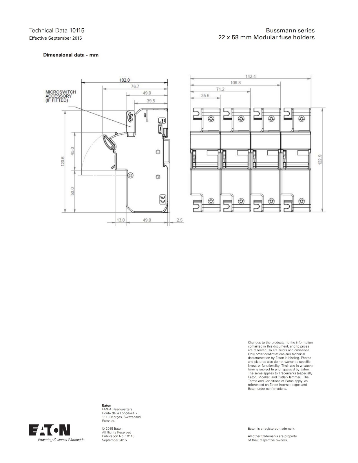 CH221DU系列熔断器座尺寸 CH221DU系列熔断器座尺寸